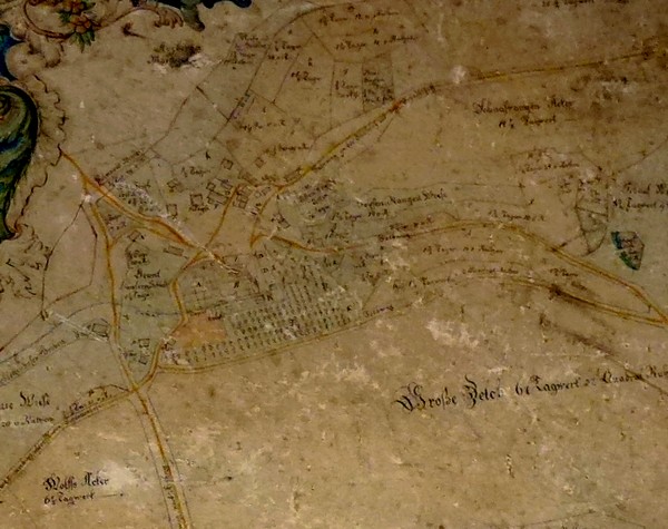 Rittergut Schlottenhof historische Karte aus 1762